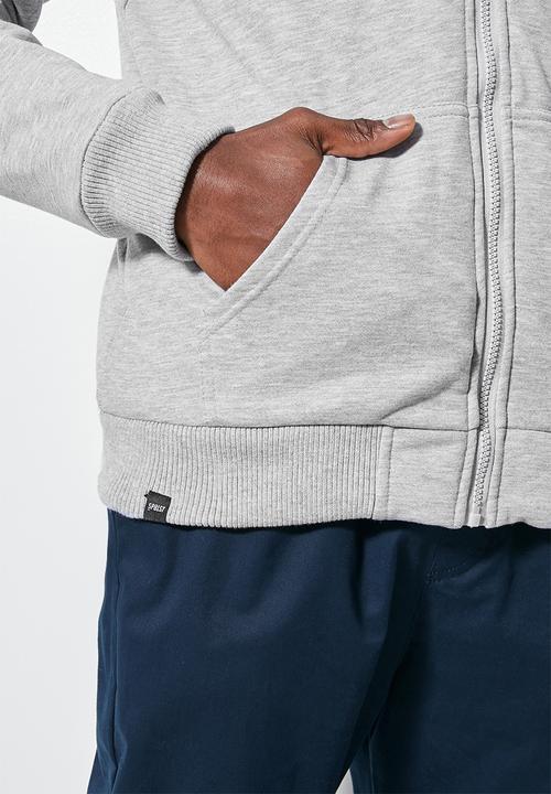 Superbalist - Stockton sherpa lined hoodie - grey melange