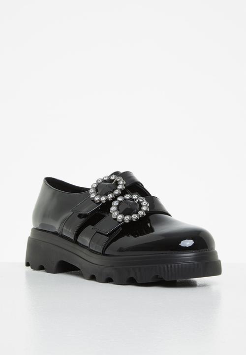 Footwork - Amore chunky monk shoe - black