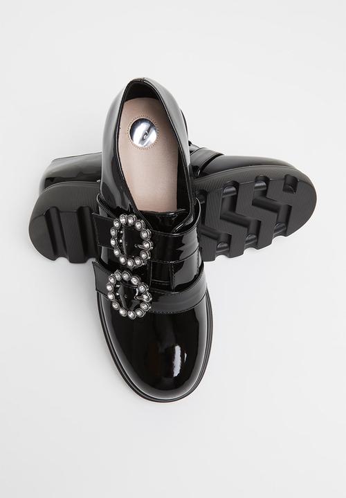 Footwork - Amore chunky monk shoe - black