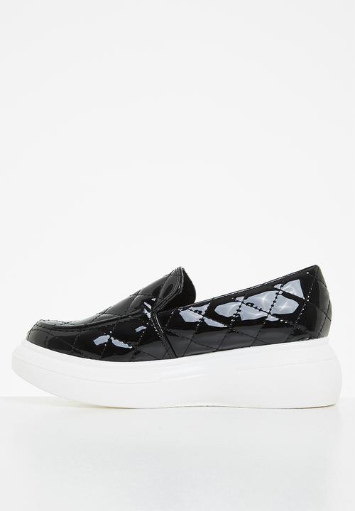 Footwork - Lexy quilted chunky loafer - black