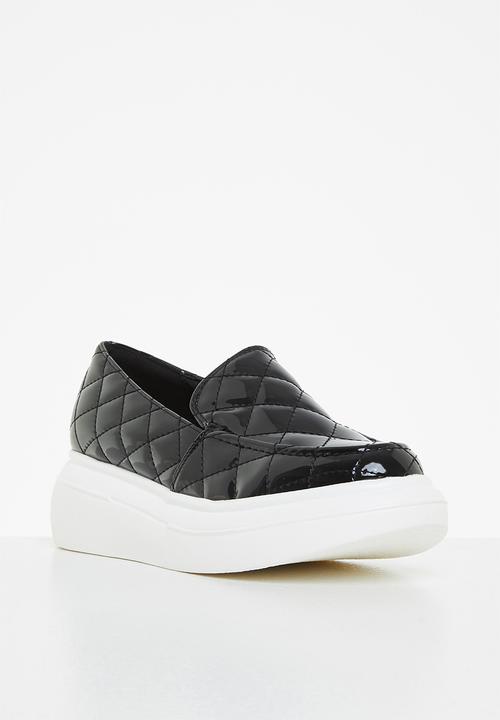 Footwork - Lexy quilted chunky loafer - black