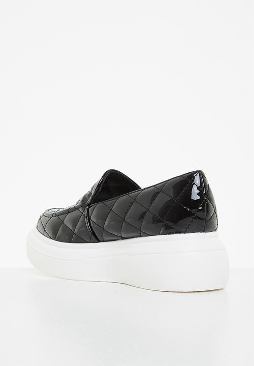 Footwork - Lexy quilted chunky loafer - black