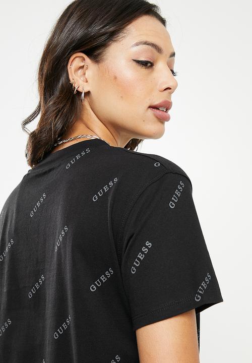 GUESS - Astra crop T-shirt - black 