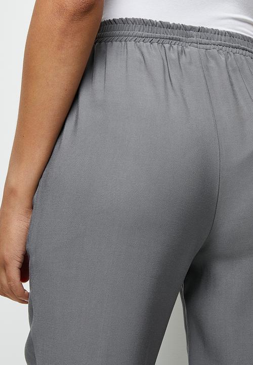 edit - Woven cuffed jogger - medium grey