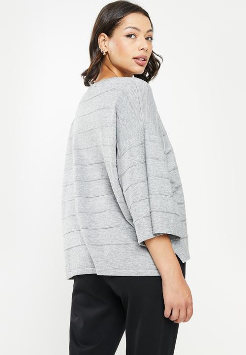 Stella Morgan - 3/4 sleeve knitwear top -  grey