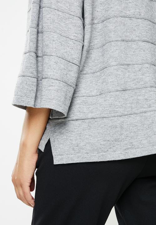 Stella Morgan - 3/4 sleeve knitwear top -  grey