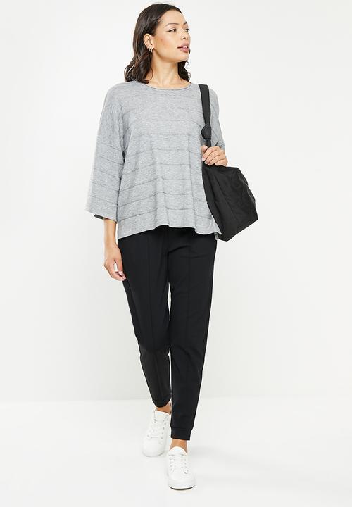 Stella Morgan - 3/4 sleeve knitwear top -  grey