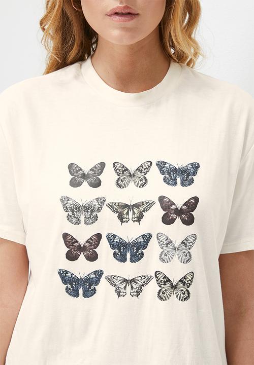Blake - Oversized graphic tee -  ecru