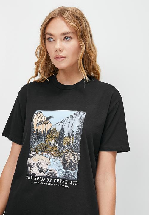 Blake - Oversized graphic tee - black