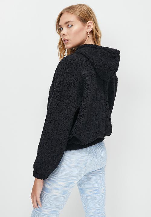 Blake - Textured hoodie - black
