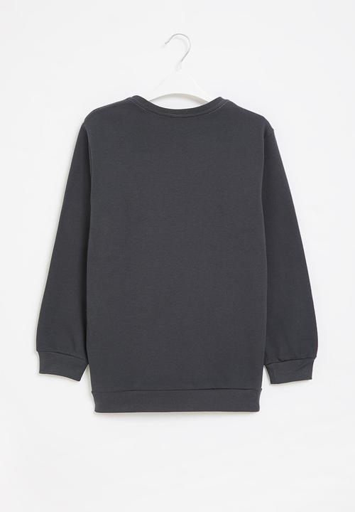 Rebel Republic - Boys crew graphic sweatshirt - charcoal