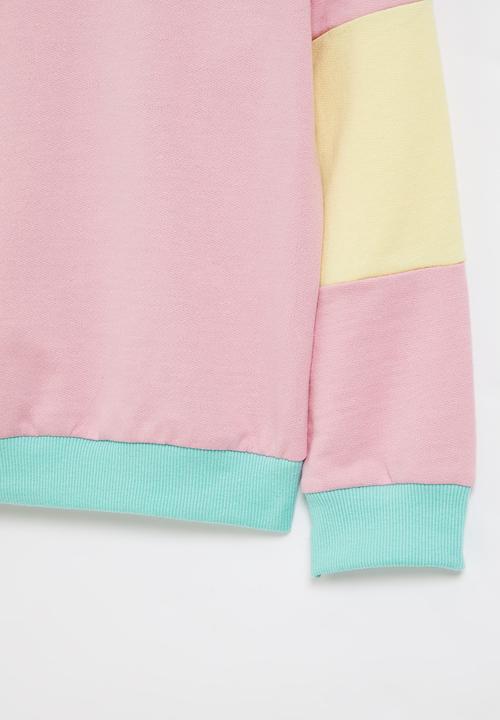 Rebel Republic - Colour block sweat top - multi 