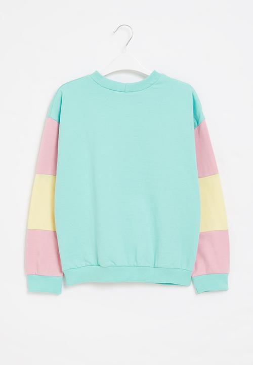 Rebel Republic - Colour block sweat top - multi 