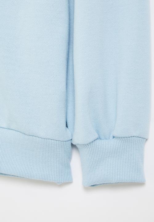 Rebel Republic - Gauged sleeve sweat top - light blue