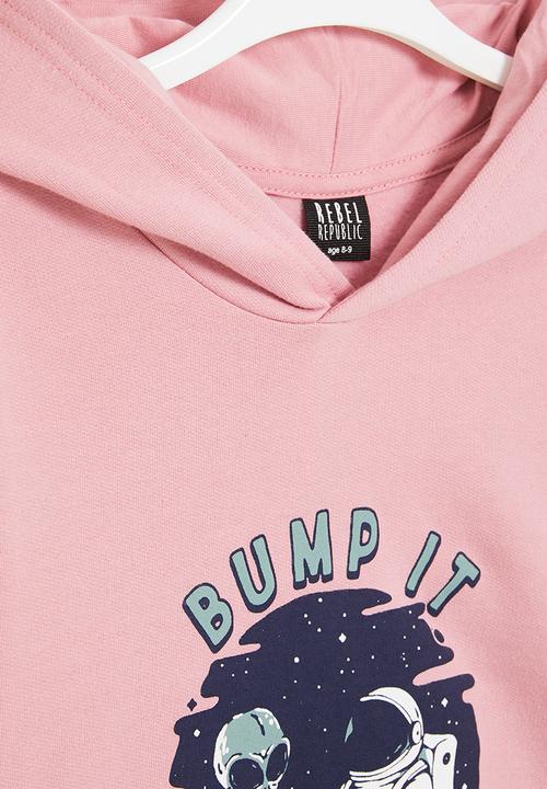 Rebel Republic - Boys graphic hooded sweatshirt - dusty pink