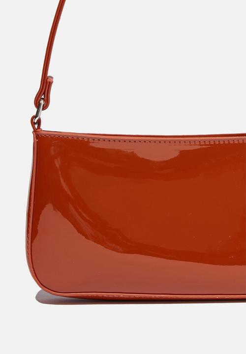 Rubi - Lexi underarm bag - ginger tan patent