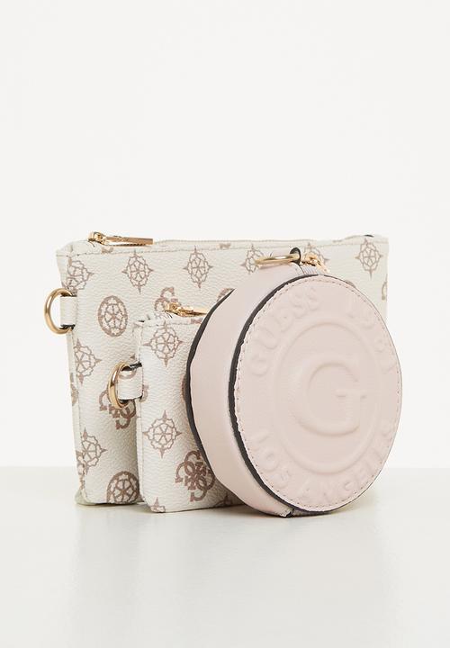 GUESS - Jody trio zip set - cream logo multi
