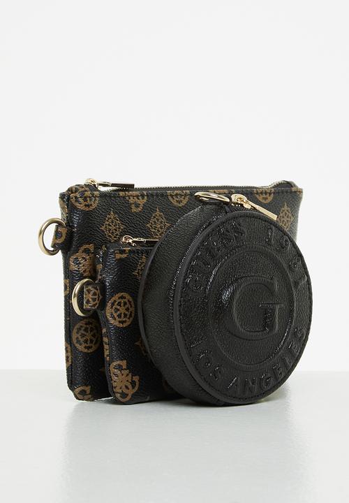 GUESS - Jody trio zip set - mocha logo multi