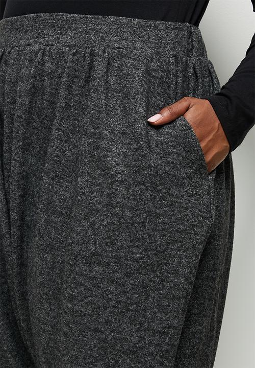 edit Plus - Warm handle harem pant - charcoal melange