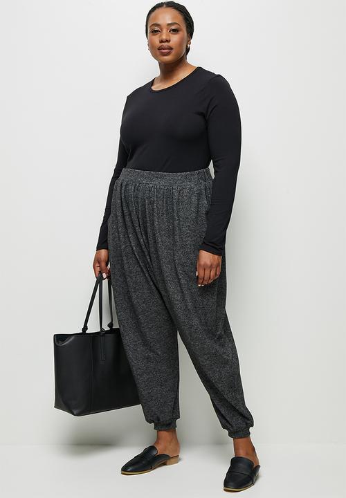 edit Plus - Warm handle harem pant - charcoal melange