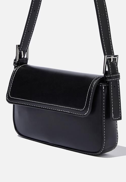Rubi - Amy mini shoulder bag - black/white smooth