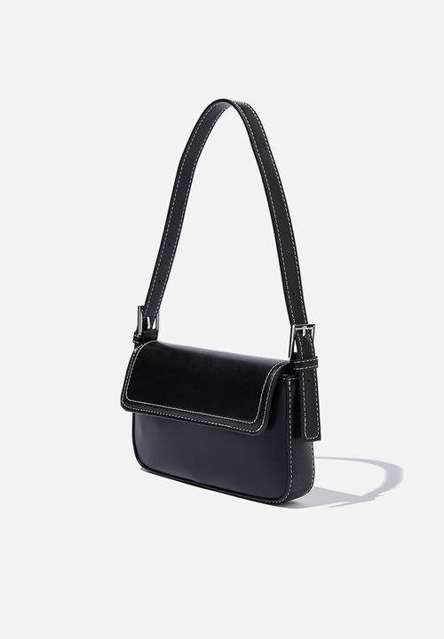 Rubi - Amy mini shoulder bag - black/white smooth