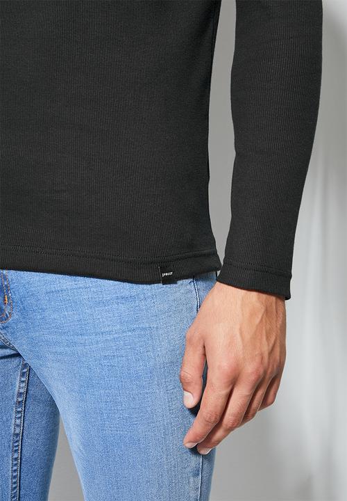 Superbalist - Brando long sleeve muscle fit crew neck tee - black