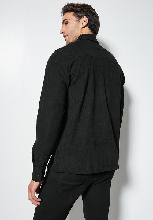 Superbalist - Regular fit corduroy overshirt - black