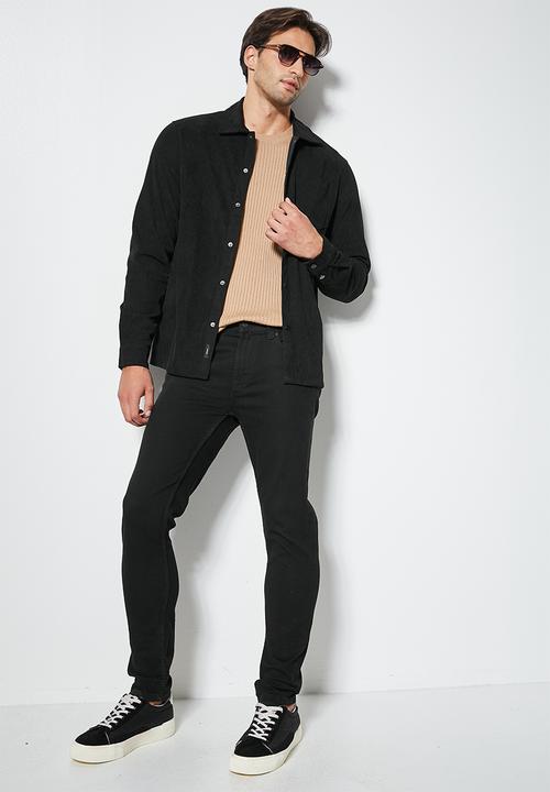 Superbalist - Regular fit corduroy overshirt - black