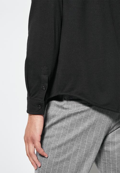 Superbalist - Barber regular fit knit shirt -  black