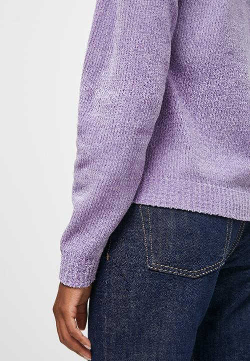 edit - Soft mutton sleeve jumper - lavender