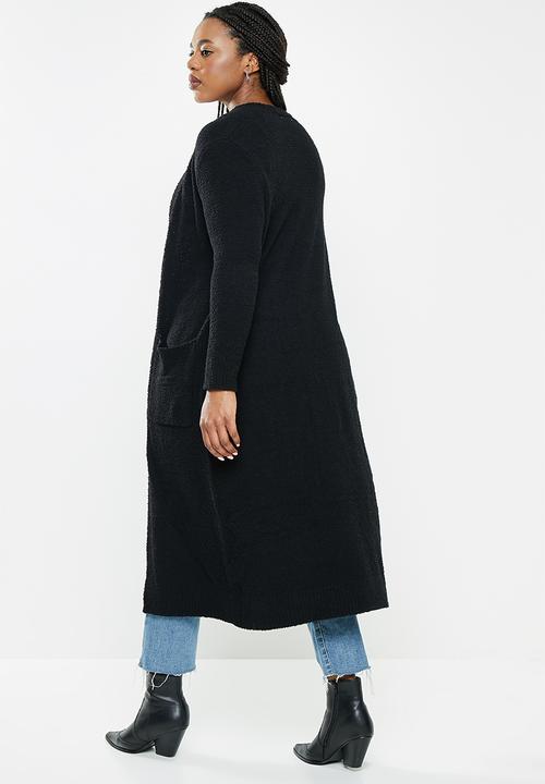 Glamorous - Plus full length cardi - black