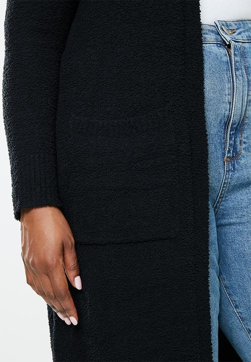 Glamorous - Plus full length cardi - black