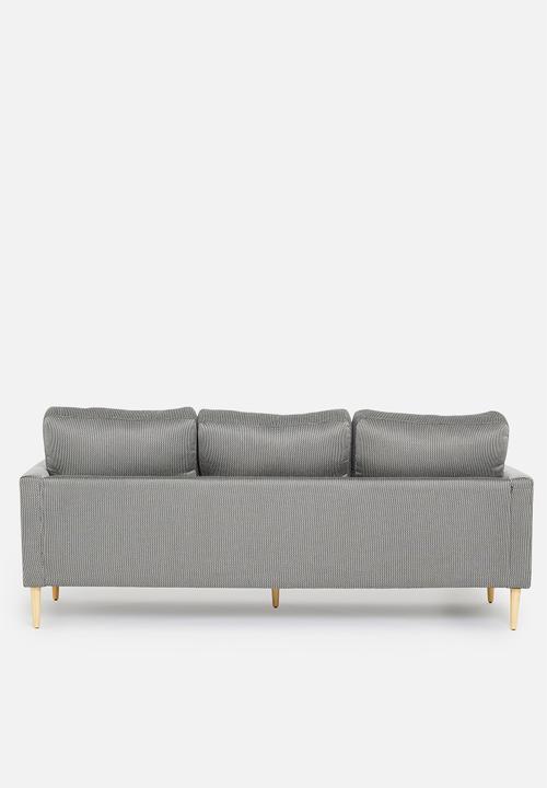 Sixth Floor - Soma 3 seater - black and white