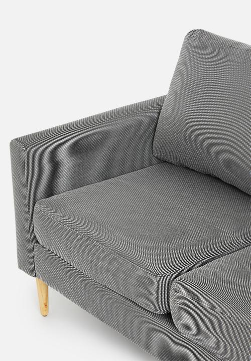 Sixth Floor - Soma 3 seater - black and white