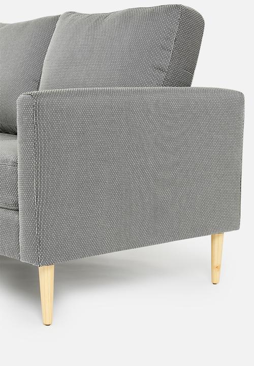 Sixth Floor - Soma 3 seater - black and white