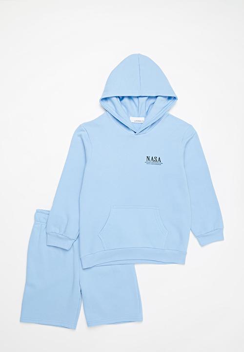 Superbalist - NASA hoodie & short set - baby blue feb