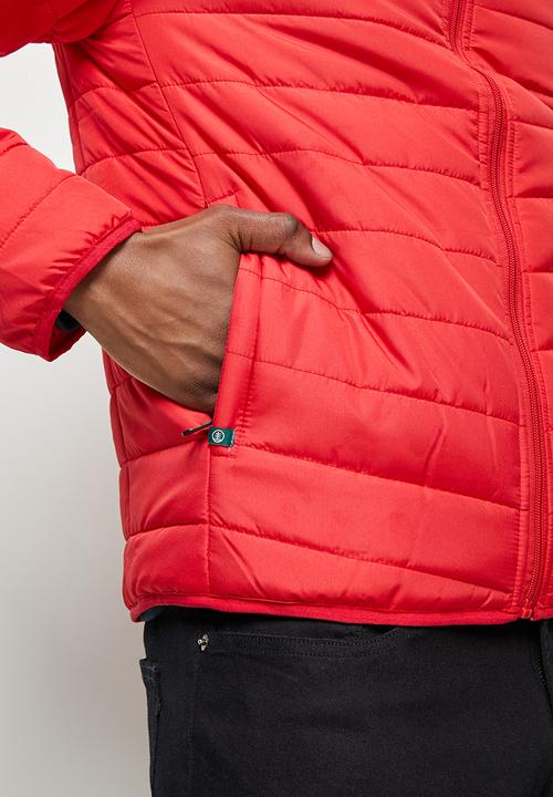 Lark & Crosse - Ascend funnel neck puffer jacket - red