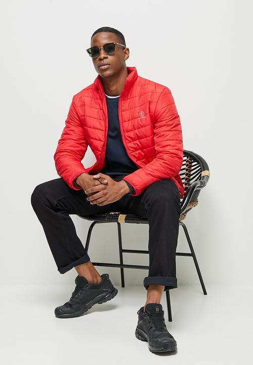 Lark & Crosse - Ascend funnel neck puffer jacket - red