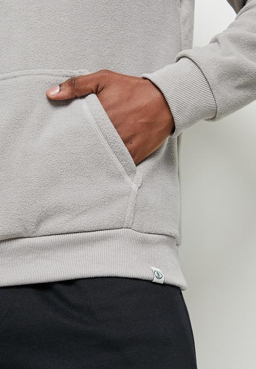 Lark & Crosse - Alv pullover polar fleece hoodie - grey