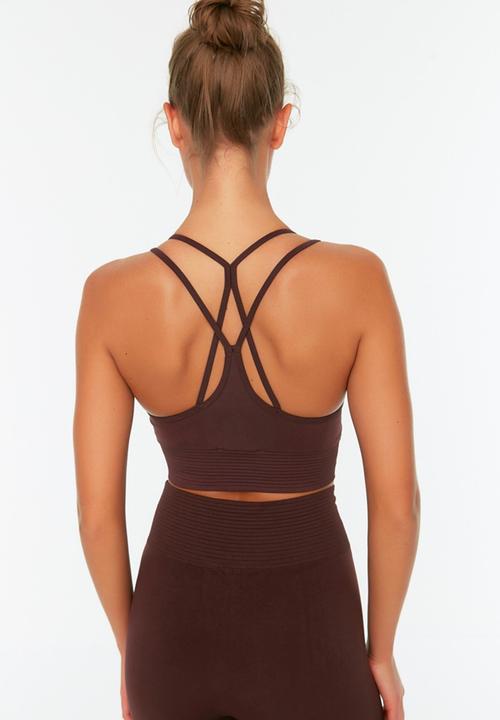 Trendyol - Back detailed seamless support sports bra - brown