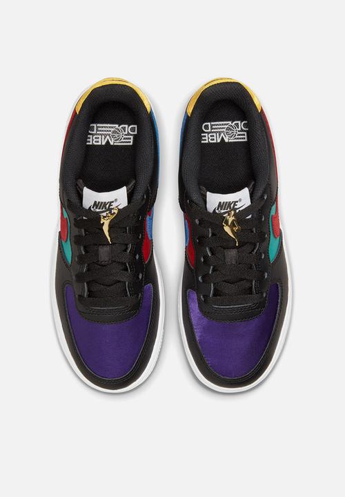 Nike - Nike air force 1 lv8 emb - black, gym red, washed teal & court purple