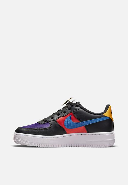 Nike - Nike air force 1 lv8 emb - black, gym red, washed teal & court purple