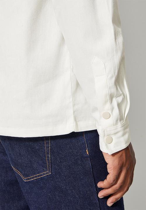 Superbalist - Regular fit double pocket utility shirt - white