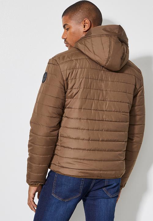 Superbalist - Hobbs hooded puffer jacket - brown