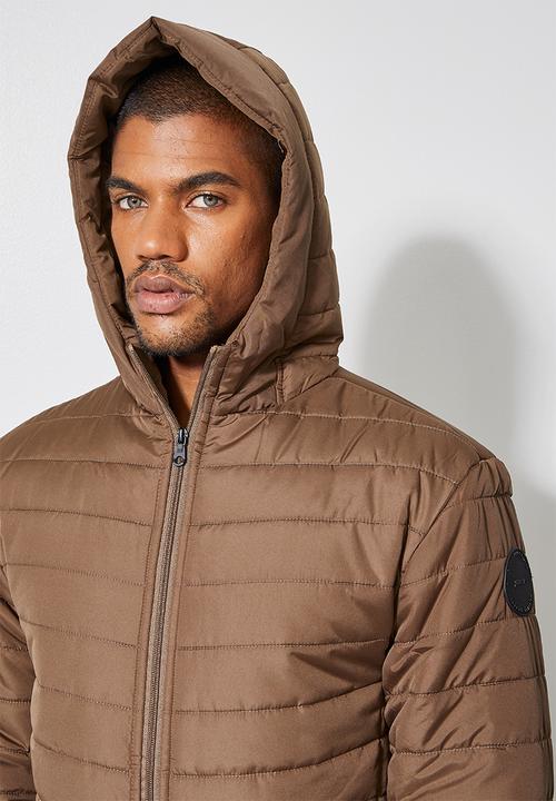 Superbalist - Hobbs hooded puffer jacket - brown