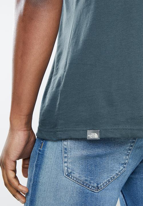The North Face - M short sleeve mountain line tee - mid-blue