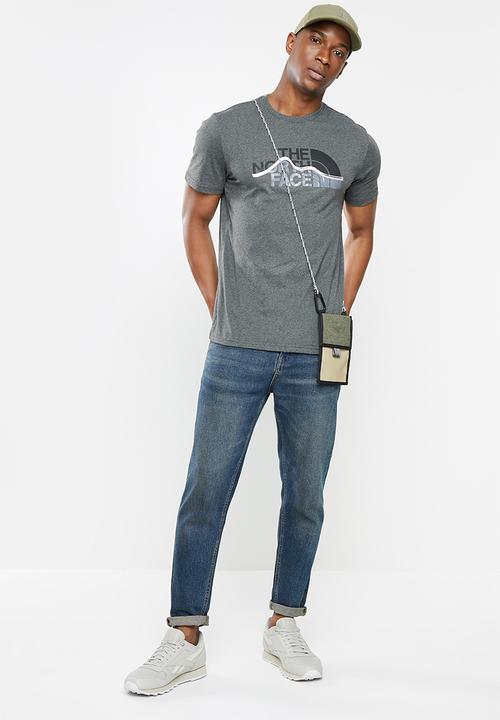 The North Face - M short sleeve mountain line tee - tnf medium grey heather