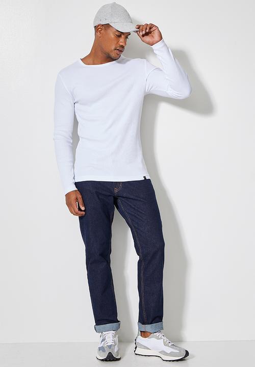 Superbalist - Brando long sleeve muscle fit crew neck tee - white