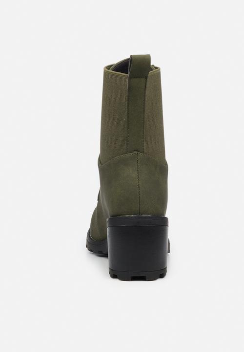 Butterfly Feet - Kylah 1 lace up ankle boot - olive